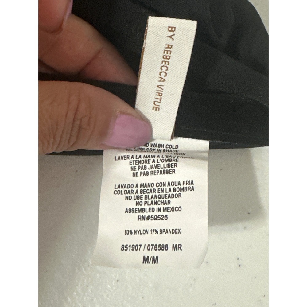 BECCA by Rebeca Virtue Black  Emma Over the Shoulder One piece Swimsuit M - Picture 11 of 11